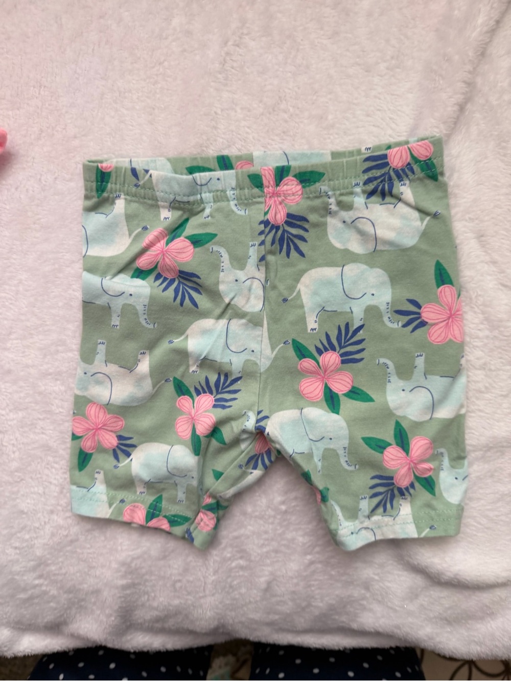 Carter's Light Pink Striped Faux Tie-Shoulder Tank Top & Floral Elephant Shorts - Picture 3 of 4